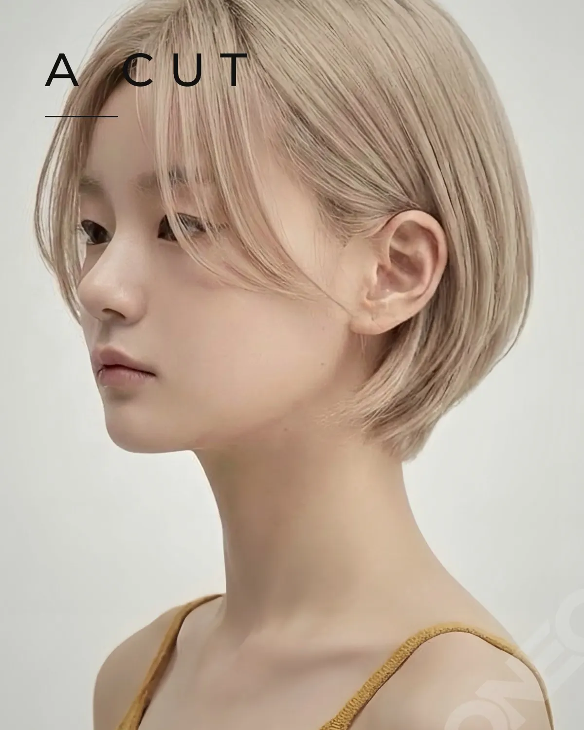 A CUT：白金短髮正面造型