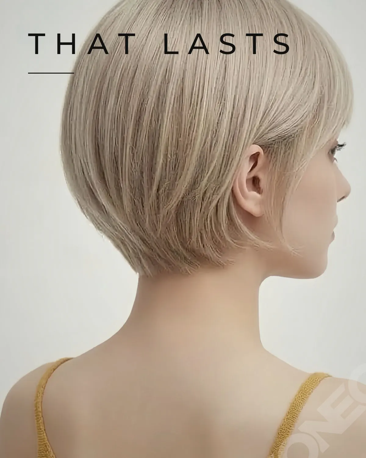THAT LASTS：白金短髮後方線條