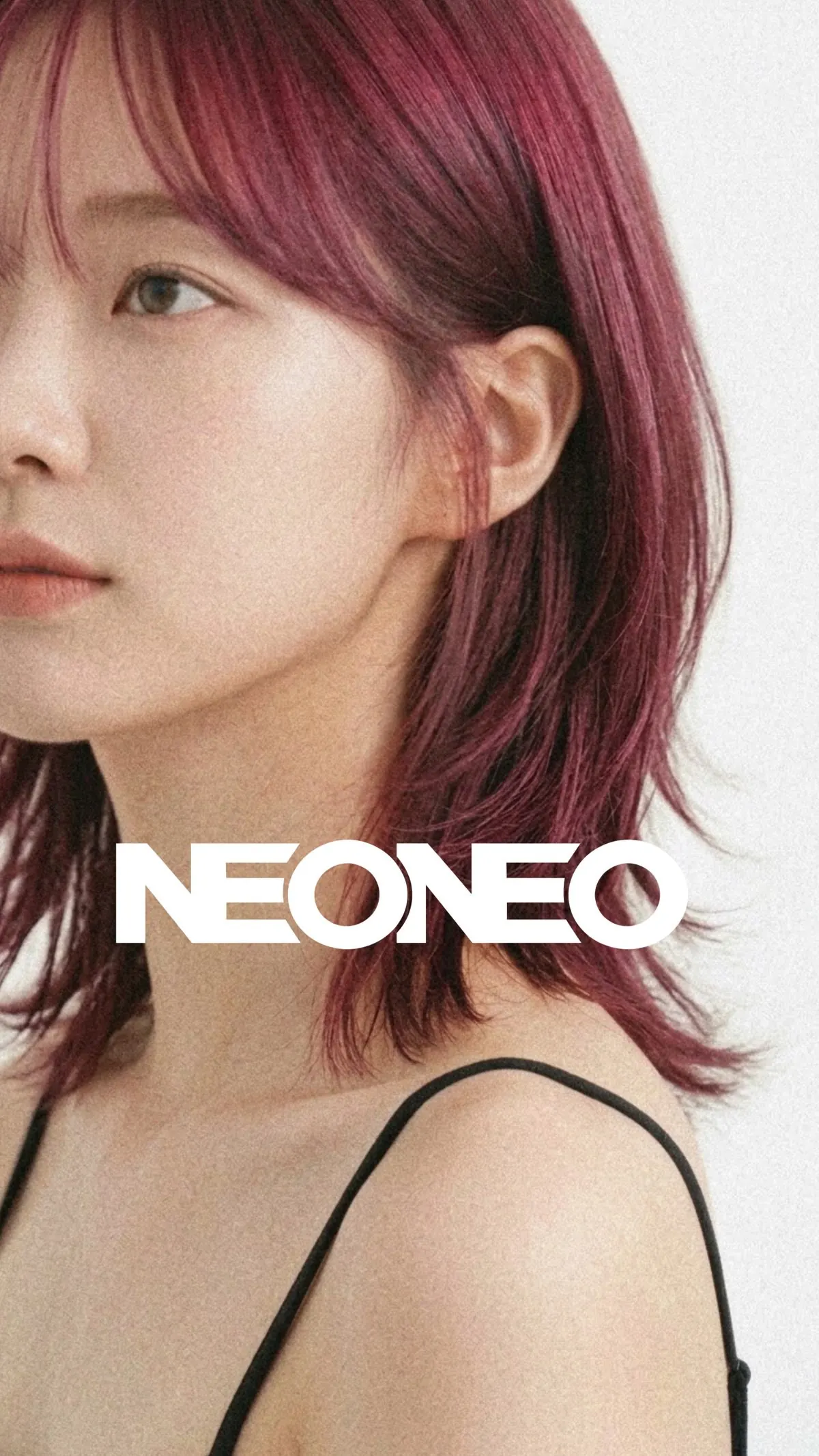 NEO HAIR 髮型作品海報：紅棕色及肩層次髮型